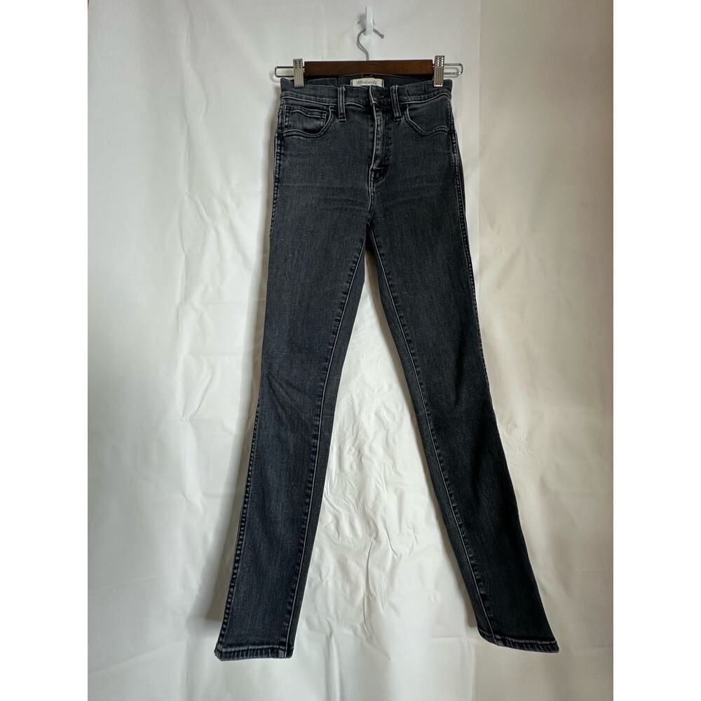 Madewell 10" High Riser Skinny Skinny Black Denim  Size 24